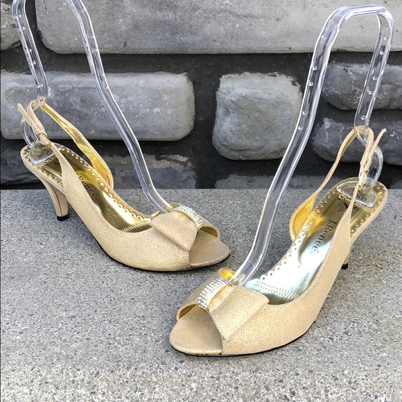 3 🟪 for $40 
Gold Sling Backs by J Renee EUC sz 8.5 - Picture 3 of 9